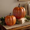 Twinkle Pumpkin Night Light with Timer Halloween Glass Starry Night Lamps Auto-Off LED Fall Decoration for Tabletop Mantel