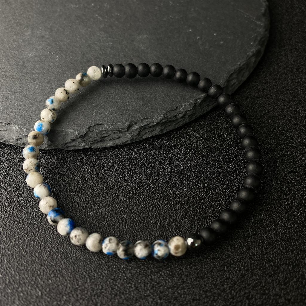 Новая мода 4 мм браслет из бусин унисекс с натуральной картой вулканический камень браслет медитация йога гематит браслет ювелирные изделия ручной работы Joias
