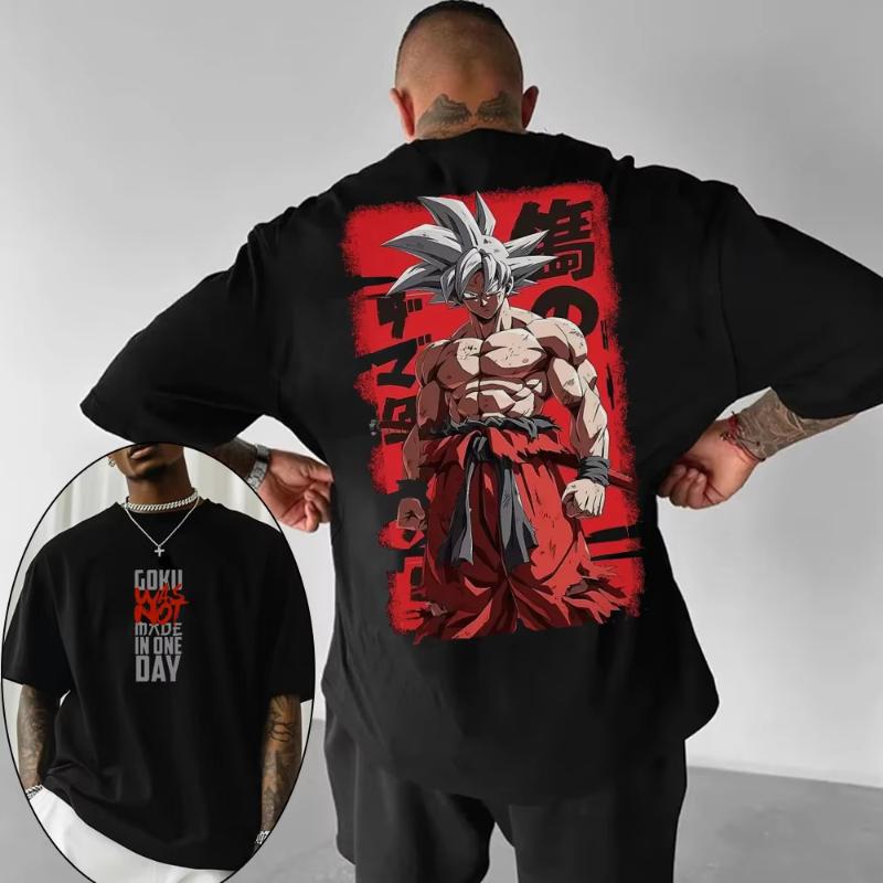 Dragon Ball 2025 Summer Japanese Anime Goku Tshirt Cotton Y2K Harajuku Mens Womens Pure Cotton Tshirt Clothing