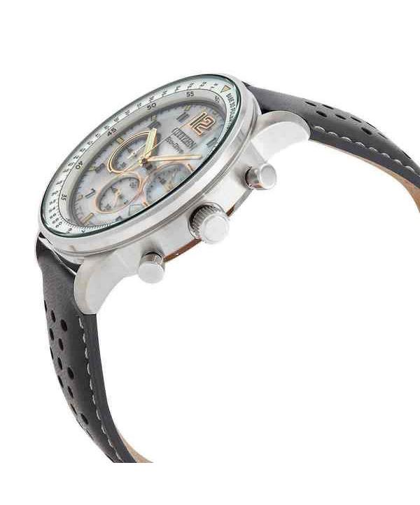 Citizen Мужские часы Eco-Drive CA4500-24H 100M с хронографом на кожаном ремешке с серым циферблатом