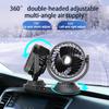 Hipacool 360° Вращающийся Автомобильный Двухголовый Вентилятор 12В/24В 3 Скорости Ветра USB Вентилятор Вентилятор Грузовик Кондиционер Авто Охлаждающий Вентилятор