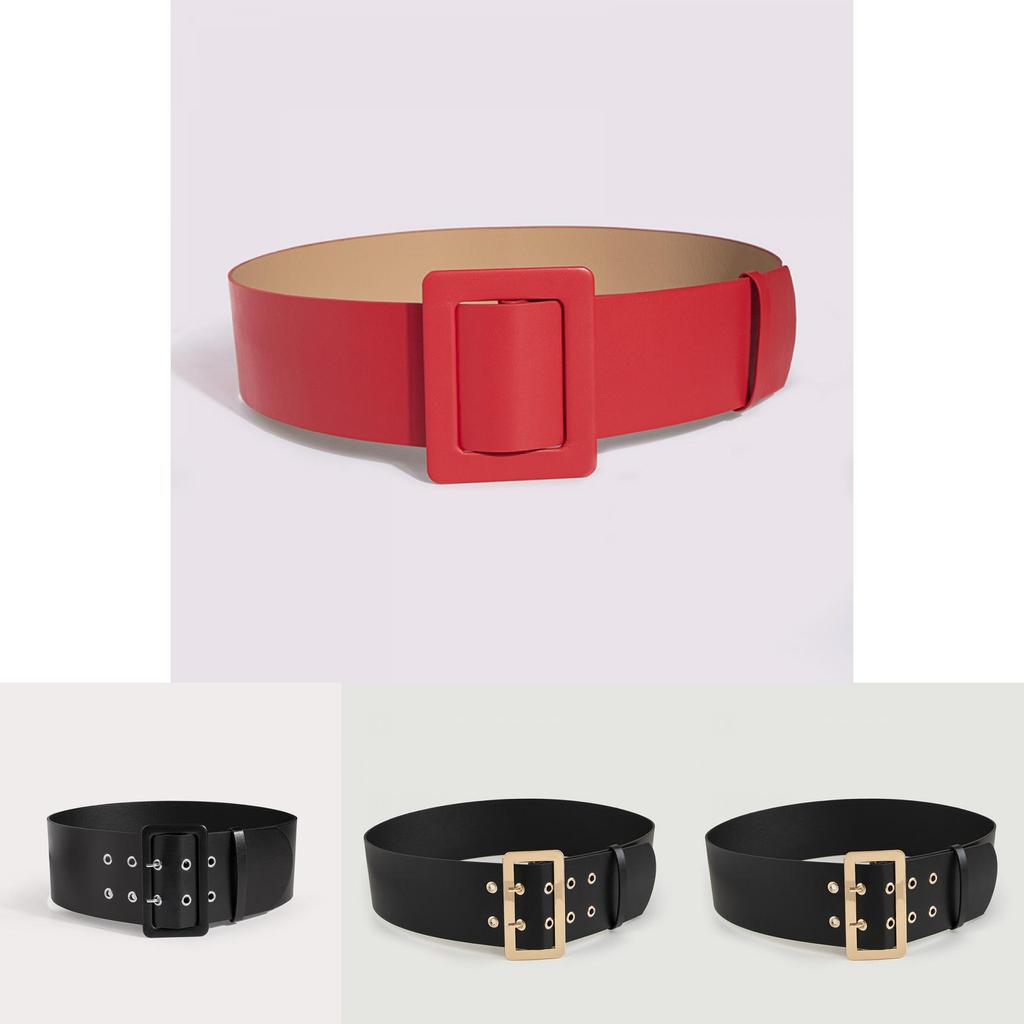 Womens Pu Material Belt With Circular Design For Daily Office And Party Looks