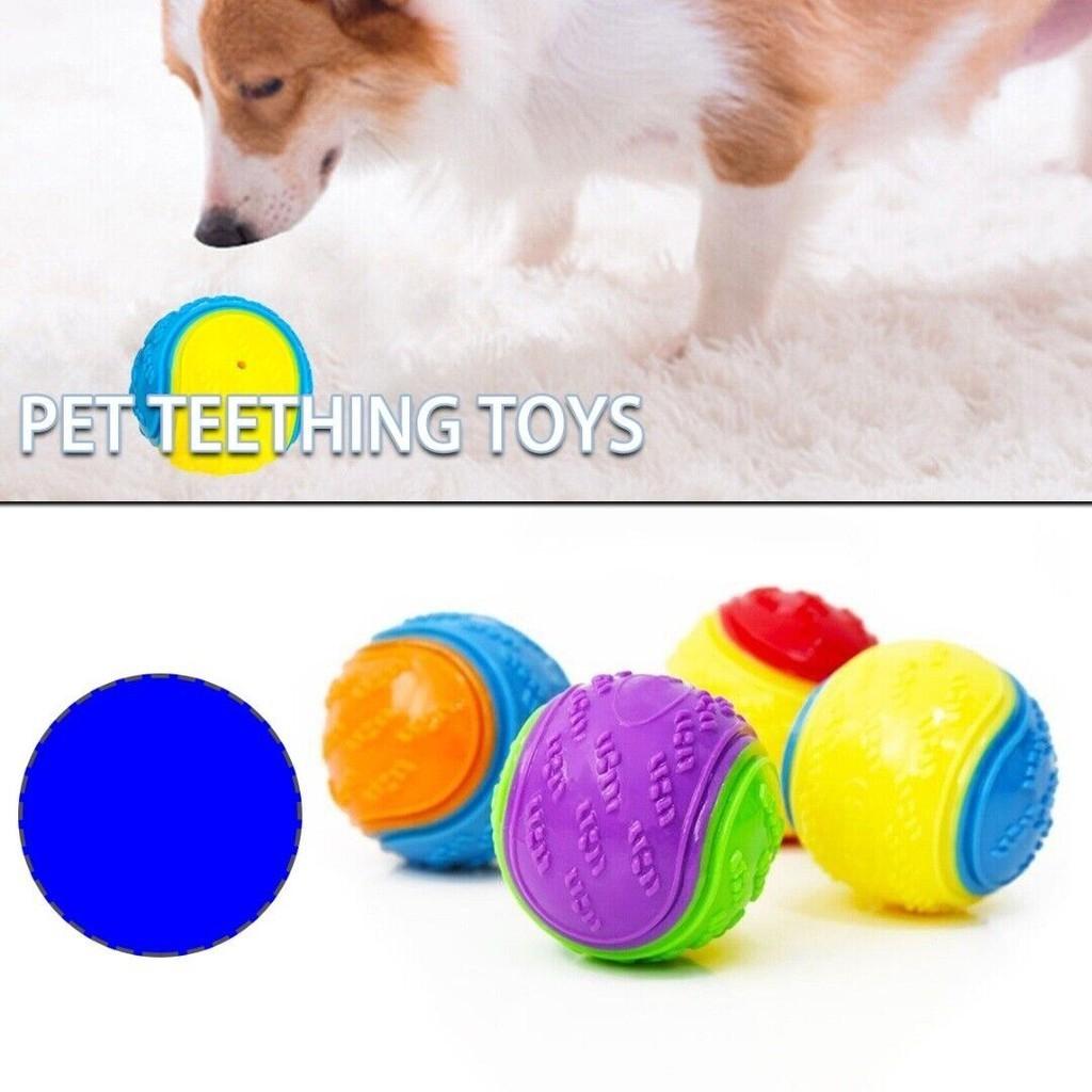 Toy Squeaky Dog Balls Rubber Durable Bouncy Chew Ball Puppy Play Tpr Outdoor