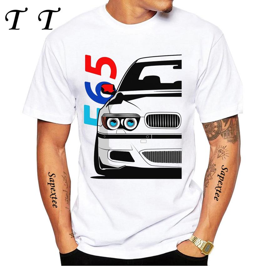 E90 Low Style Skull Driver TShirt New Summer Men Short Sleeve Legend E34 Car Art Tshirts Boy Casual White Tees