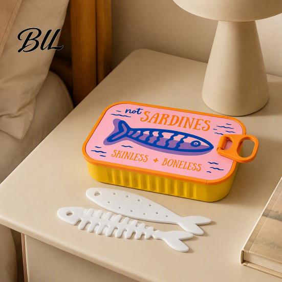 Retro Sardine Can Jewelry Box Storage Box, Portable Anti-tangle Travel Case, Plastic Case Lightweight Organizer for Necklaces And Earrings Earring