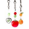 Имитация томата, оранжевый телефонный брелок с четырьмя листами клевера, бисерный брелок на удачу, сладкий свежий кулон, сумка, амулеты для девочек, подарок
