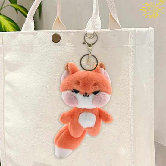 Плюшевый брелок с розовой щекой и лисой, чучело, кукла, брелок для ключей, сделай сам, сумка, подвеска, украшение для рюкзака, подарок на день рождения для детей и взрослых