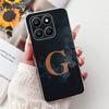Clear For Honor 400Smart 5G LGN-NX1 Case For Honor 400 Smart Cover Luxury A-Z Letters Fashion Flowers Crown Soft Bumper Casing
