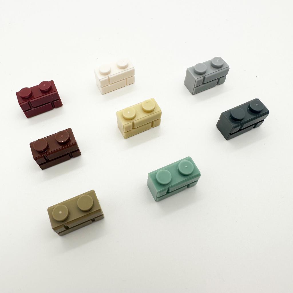 600 шт. Детали кирпичиков DIY 98283 1x2 Кирпичики для шахматной кирпичной стены Совместимые образовательные детали строительных блоков Игрушки