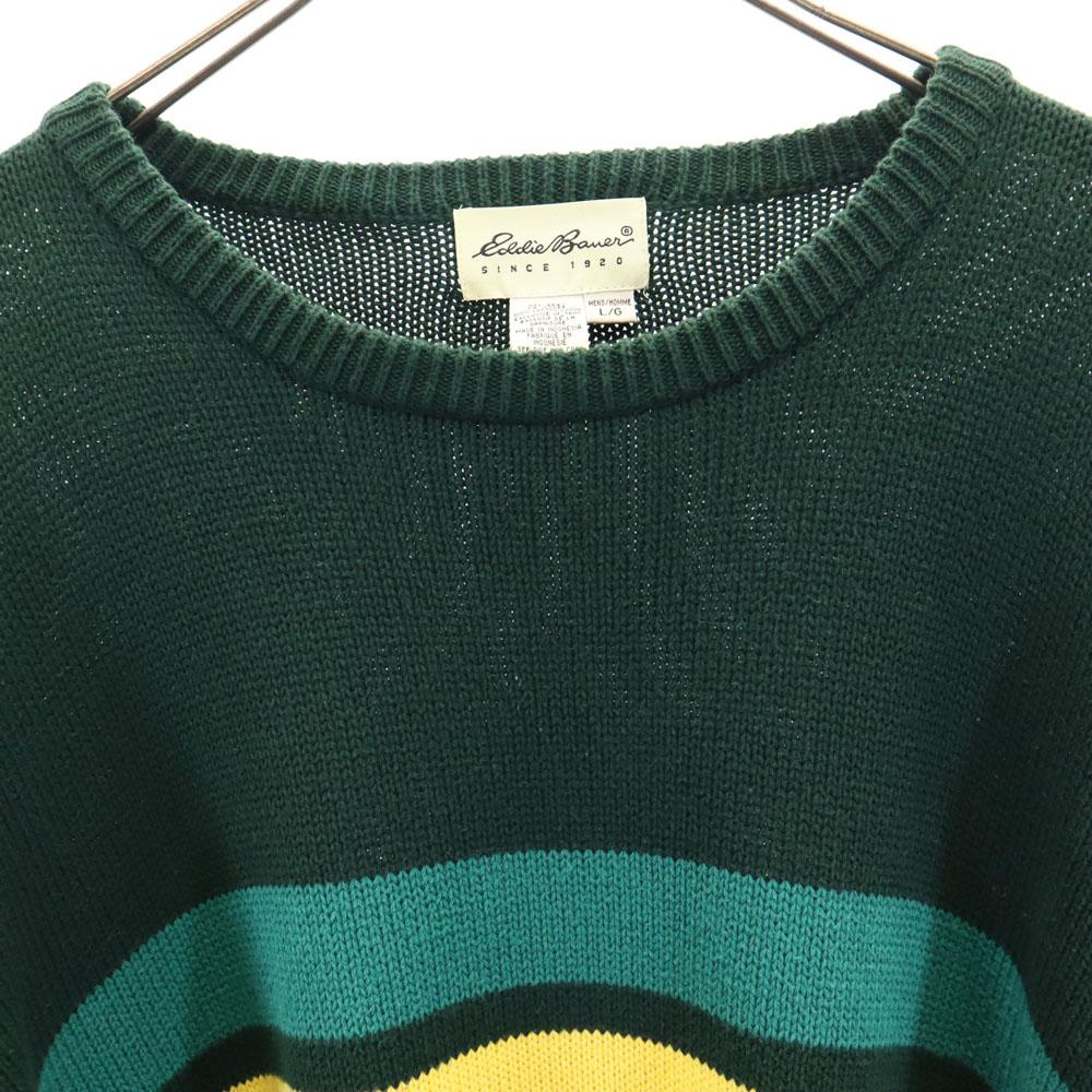 EDDIE BAUER 00s Outdoor Old White Tag Long Sleeve Sweater L Knit Men's Used