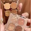 4 цвета жемчужно-блестящая палитра теней для век яркие матовые мерцающие тени для век водостойкая пигментная косметика для макияжа