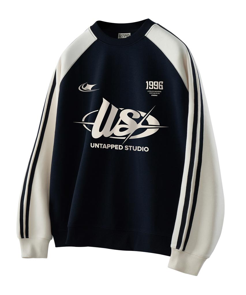 UNTAPPED STUDIO 1996 Американский Спортивный Оверсайз Свитшот 3 Цвета