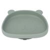 Baby Silicone Plate Panda Shape Silicone Suction Toddler Plate Feeding Supply for Infants Olive