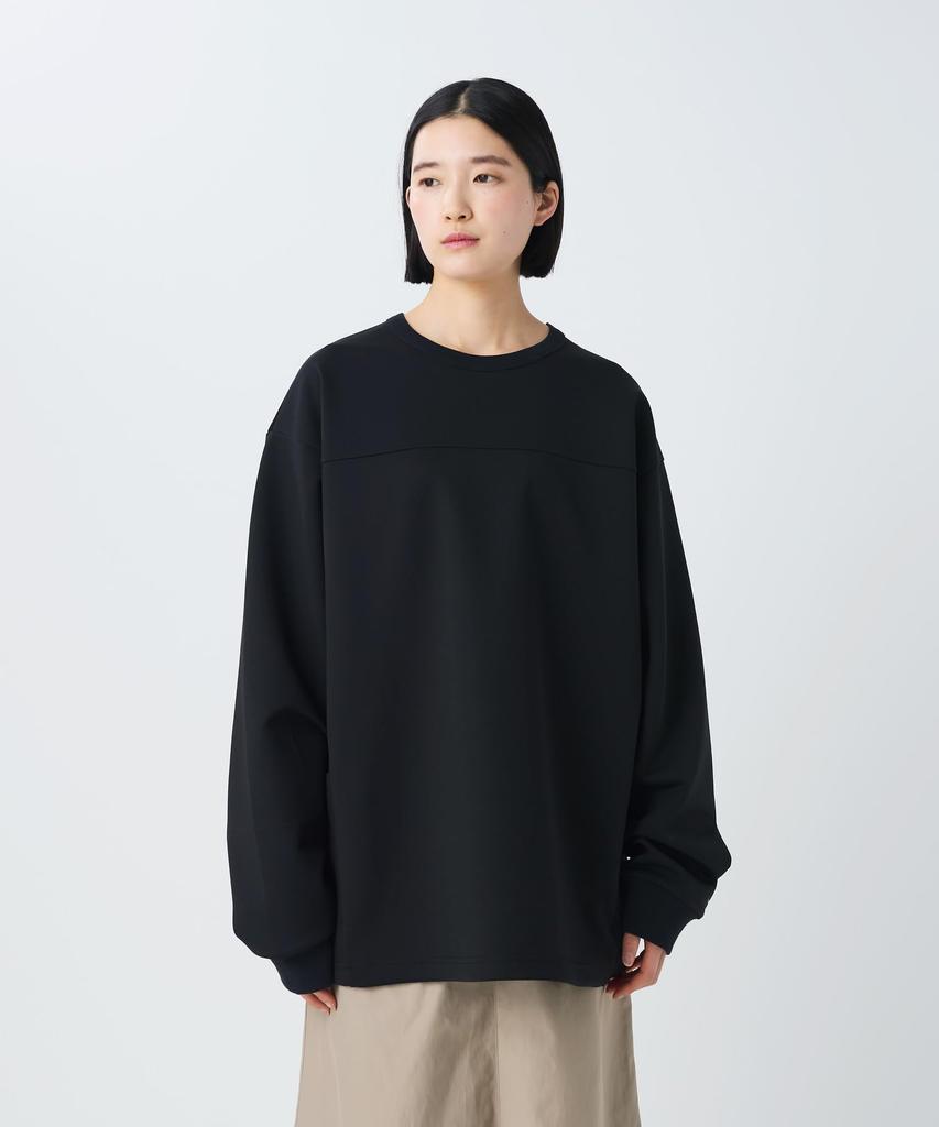 Snow Peak Double Knit Pullover Knit Sweater Cut and Sew Long Sleeve BLACK M CS-26SU007 T-Shirt Men's Women's