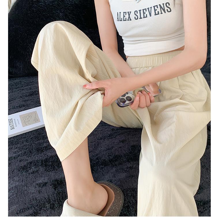 Summer Relax Fit Широкие летние брюки со складками, тонкие