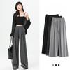 Черные серые брюки для женщин, мягкие, липкие, с высокой талией, прямые, длинные брюки, свободные, повседневные, широкие брюки