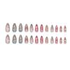 New Metallic False Nail Detachable Wearable Press On Nails Full Cover Blue Fake Nail Women