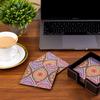 Leather Coasters - Tea Coaster - Dining Table Decor Accessories - Coster Set For Dining Table For Hot Pots - Coasters For Cups Set Of 6 -Durable