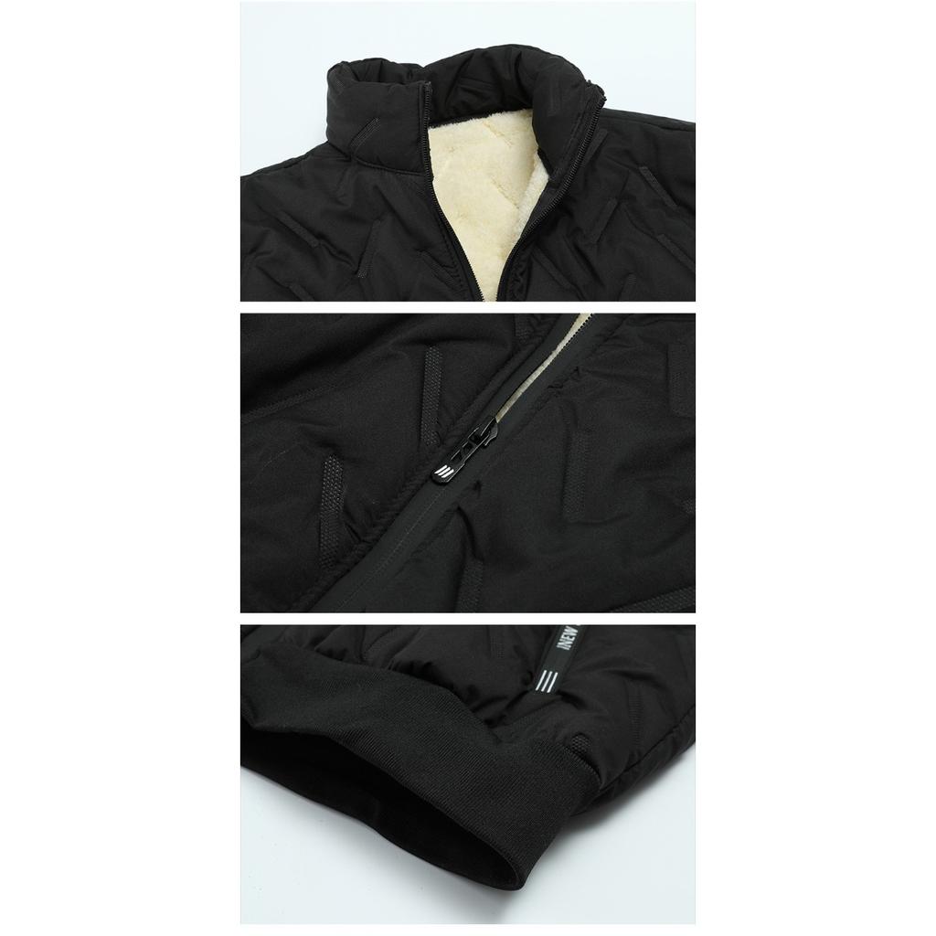 Новый мужской теплый жилет из овчины с ультразвуковыми хлопковыми брюками для осени и зимы