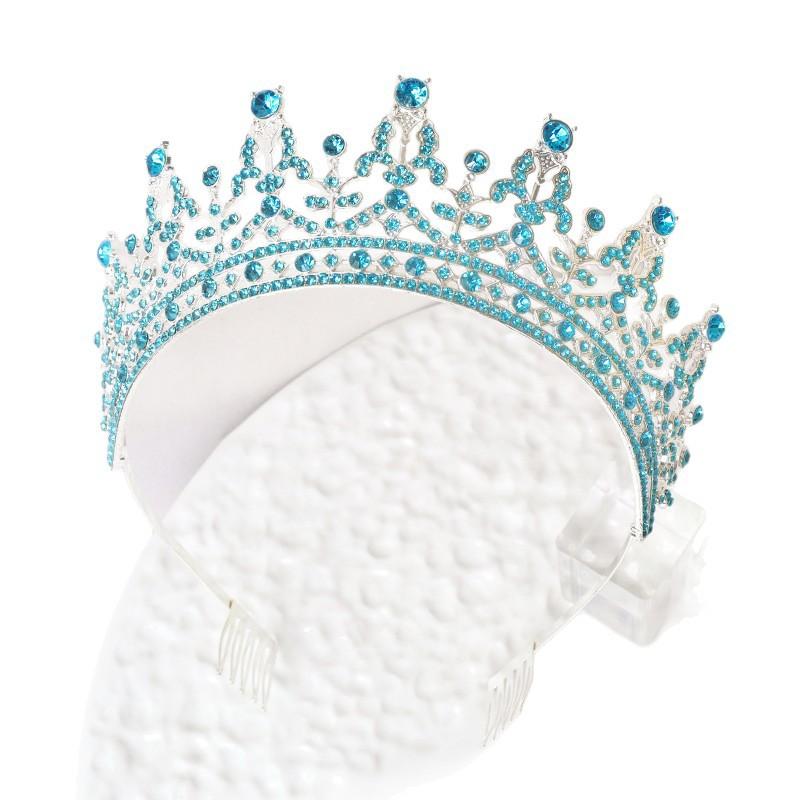 Grand Crown Bride Headwea Princess Coming of Age Ceremony Birthday Performance Crown Wedding Gauze Hair Accessory Crown