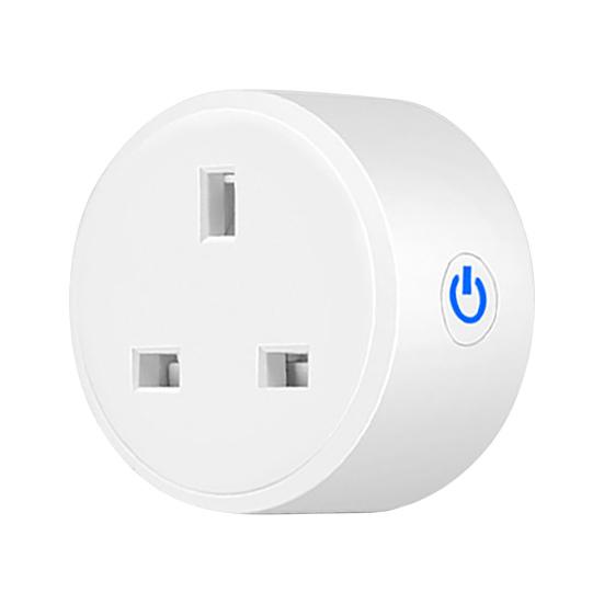 Умная розетка Голосовое управление Огнестойкий универсальный многофункциональный энергосберегающий таймер Вилка стандарта Великобритании 16А Беспроводной пульт дистанционного управления Wi-Fi Умный переключатель