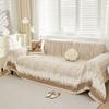 Пушистые линии жаккардовый утолщенный пушистый диванный полотенце с кисточкой универсальный для гостиной мебель декор чехол или кемпинг одеяло