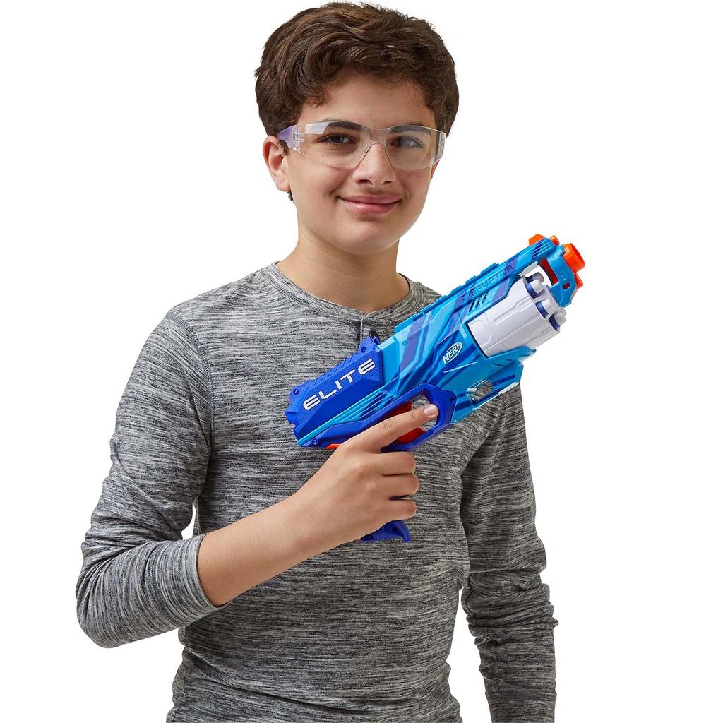 Hasbro Nerf Elite Disruptor Reflex Blue Slamfire 6-зарядный вращающийся барабан, 6 официальных стрел, Аутентичный продукт, В комплекте, Быстрая стрельба F2697,