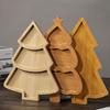 1-5PCS Wooden Christmas Tree Fruit Bowl Christmas Tray Plate Tree Appetizer Platter Japanese Sashimi Plate Dessert Snack Box