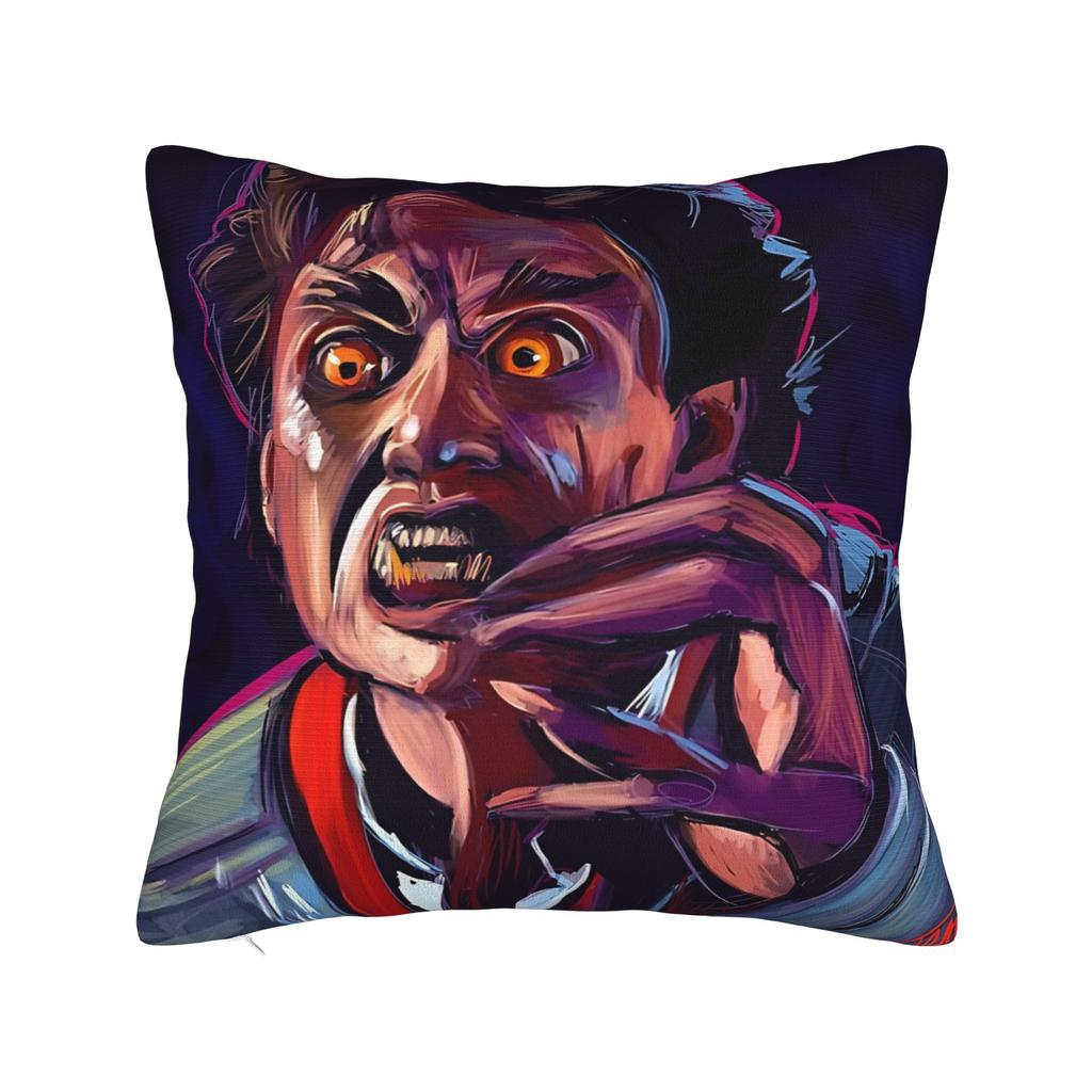 Horror Film Frighteds Nights Pillow Cover Funny Pillow Case For Living Room Bed Chair Comfy Cushion Cover Birthday Present