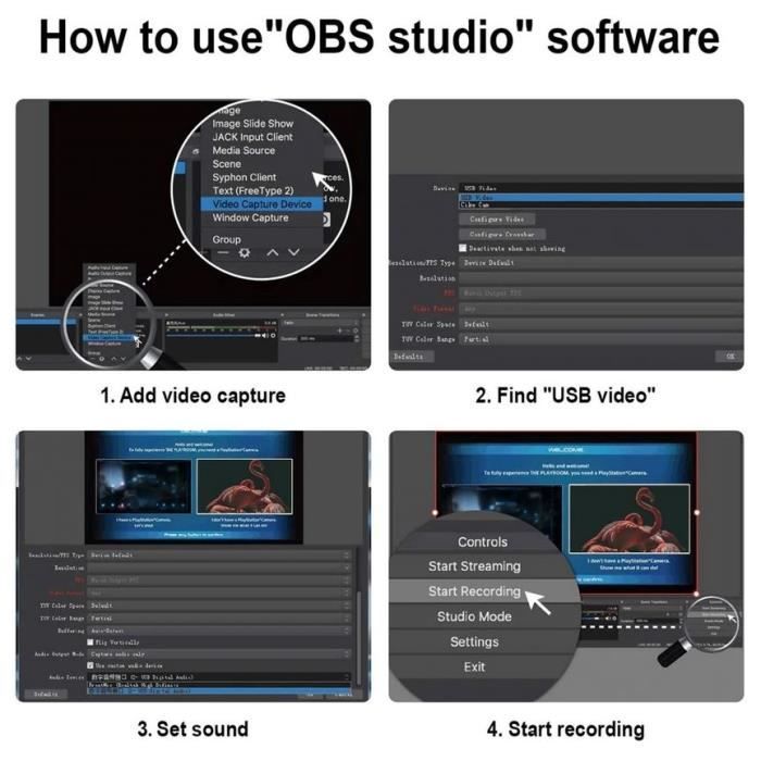 Carte de capture vidéo - GENERIQUE - 4K - HDMI vers USB - Streaming - Enregistrement