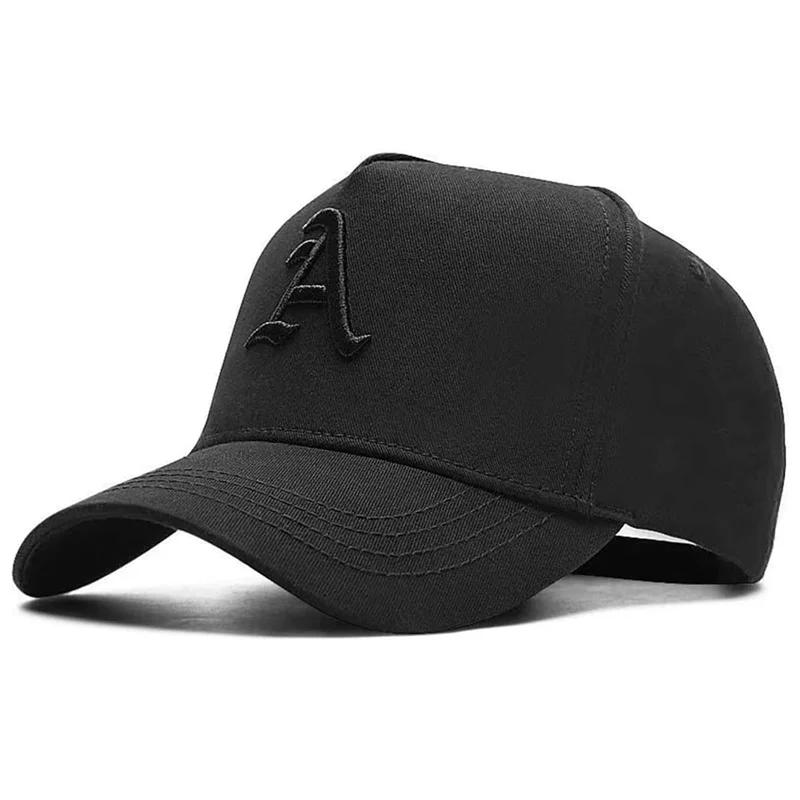 Baseball Stitching Embroidered A Lettering Alphabet Neutral Gender Women Men For Caps Spring Autumn Outdoor Adjustable Casual Hats Sunscreen Hat