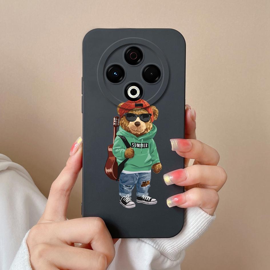 Модные чехлы для Tecno Camon Pop 9 Sprak 20 30 30C Pro 30S GO 1 2025 4G 5G Lovely Bear Мягкий ультратонкий жидкий силиконовый протектор экрана для Tecno Capa