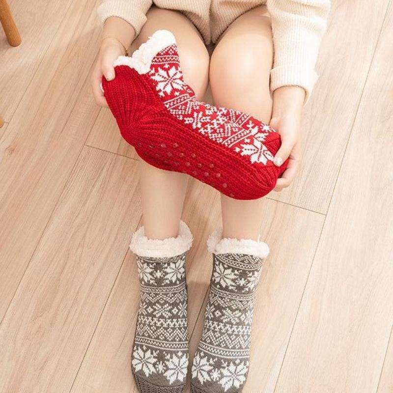 Комнатные домашние тапочки носки мужские напольные носки вязаные взрослые плюшевые ковровые носки домашние носки для сна противоскользящие