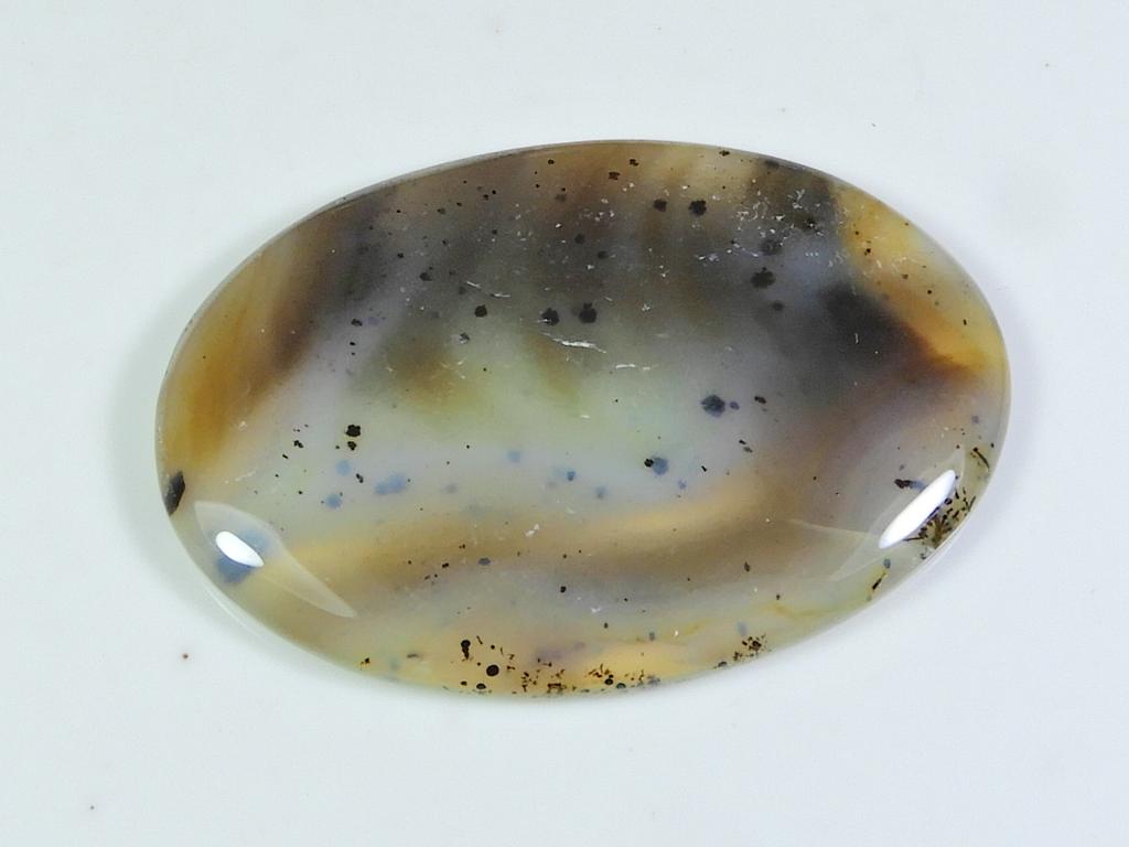 56Cts. Натуральный камень агат Монтана овальный кабошон россыпью драгоценный камень 30X45X04 MM ET-356