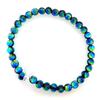 Sea Drop Glowing Firefly Glass Beads, Kerama Marine, 6mm, Half-Strand, 35 Beads, Approx. 20cm, Glow-in-the-Dark Glass Beads [019htt-06]