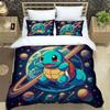Squirtle-themed bedding sets available in various sizes, featuring soft duvet covers and pillowcases—suitable for teenagers, chi