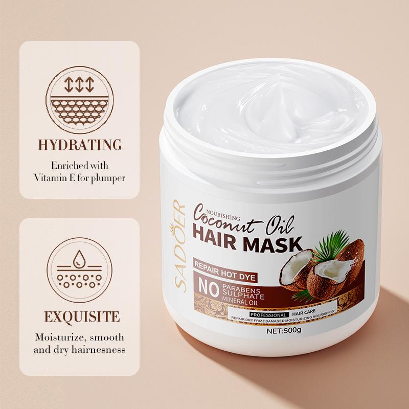 Hair Conditioner Coconut Moisturizing Hair Mask Hairstyle Improves Frizz and Repairs