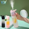 1-4 шт. Бутылка-распылитель для воды большой емкости с трубочкой, градиентная, матовая, портативная, для активного отдыха, спорта, путешествий, распылитель тумана, многоразовая чашка