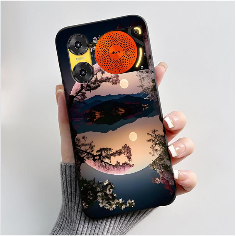 Case For ZTE Nubia Music 2 Z2460 Z2353 Music2 Phone Case Cute Rabbit Black Cover For ZTE Nubia Music Soft TPU Silicone Casing