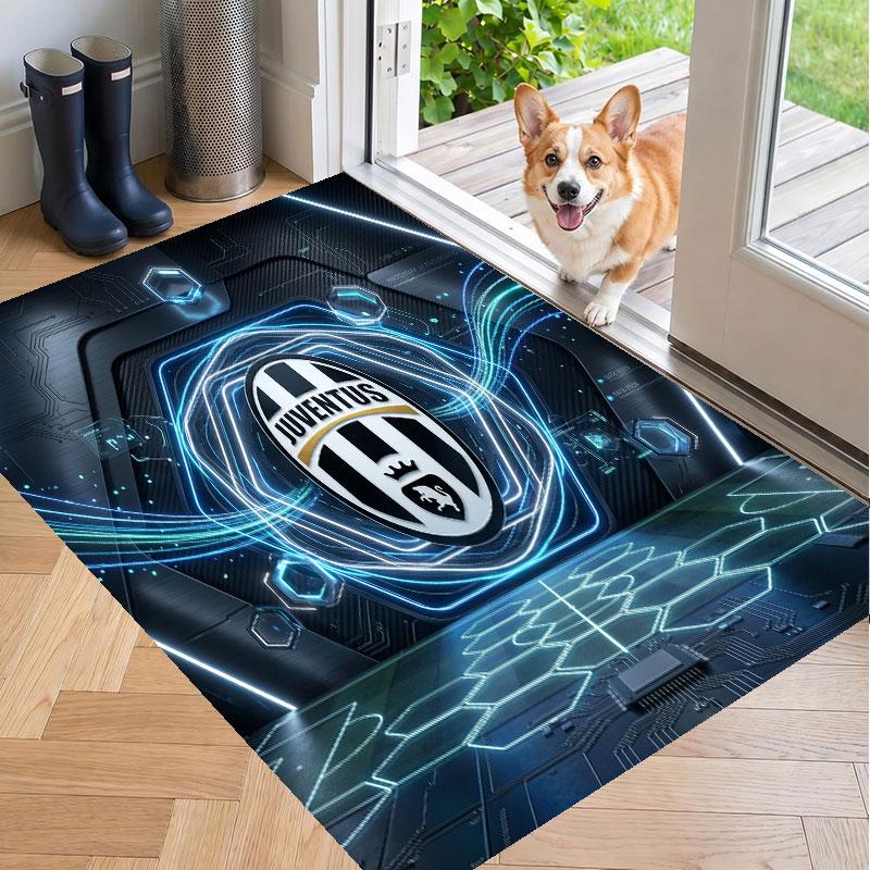 Soft Floor Carpet Juventus FC Pattern Area Rug Decorative Mat For Home Room Decoration
