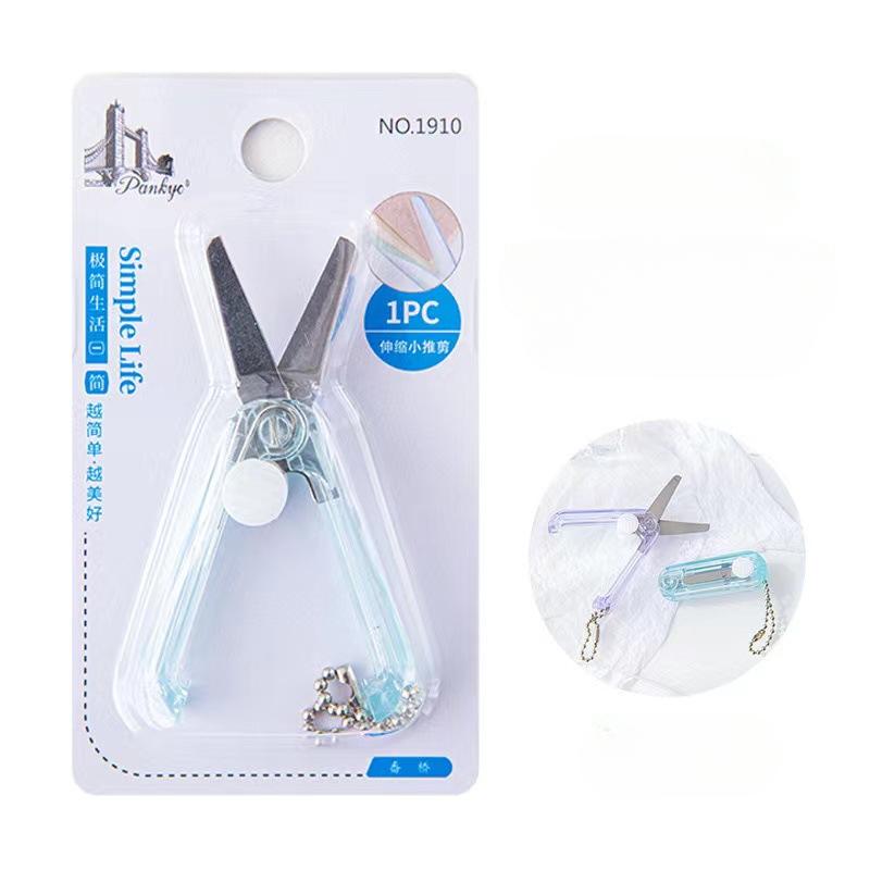 Transparent Mini Scissors, Retractable Folding Portable Scissors, Student Hand-made Paper Scissors
