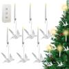 Candles For Christmas Tree Christmas Decor Icicle Birds Elk LED Candle Ornaments With Remote Timer For Tree Home Fireplace