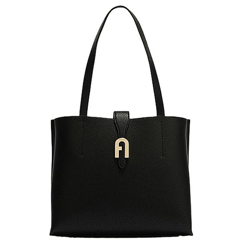 Furla Cow Leather Tote Handbag, Shoulder Bag Medium Women's Black WB01828-BX3632