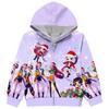 Children's Long-sleeved Loose-fitting Pullover Hoodie With Drawstring And Solid Color