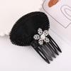 Flower Puff Hair Head Cushion Pearl Invisible Volume Hair Clip Shiny Fluffy Sponge Clip  Lady