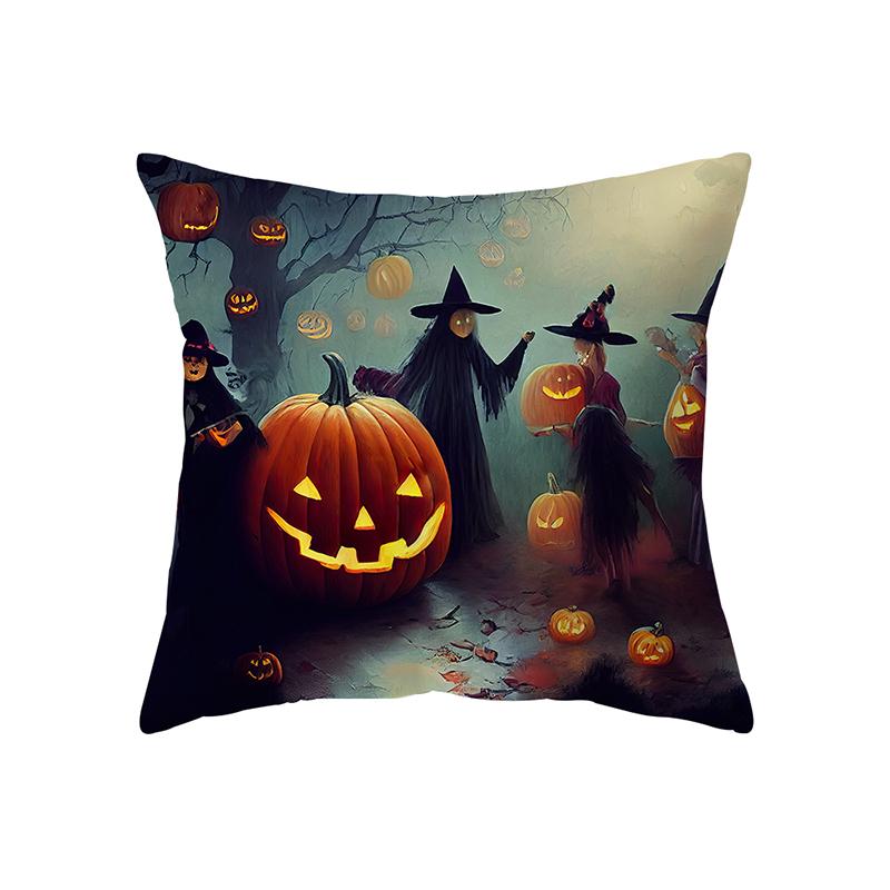 Ужас Хэллоуин летучая мышь тыква с принтом наволочка для дома, гостиной, украшения дивана, полиэстеровая подушка, наволочка