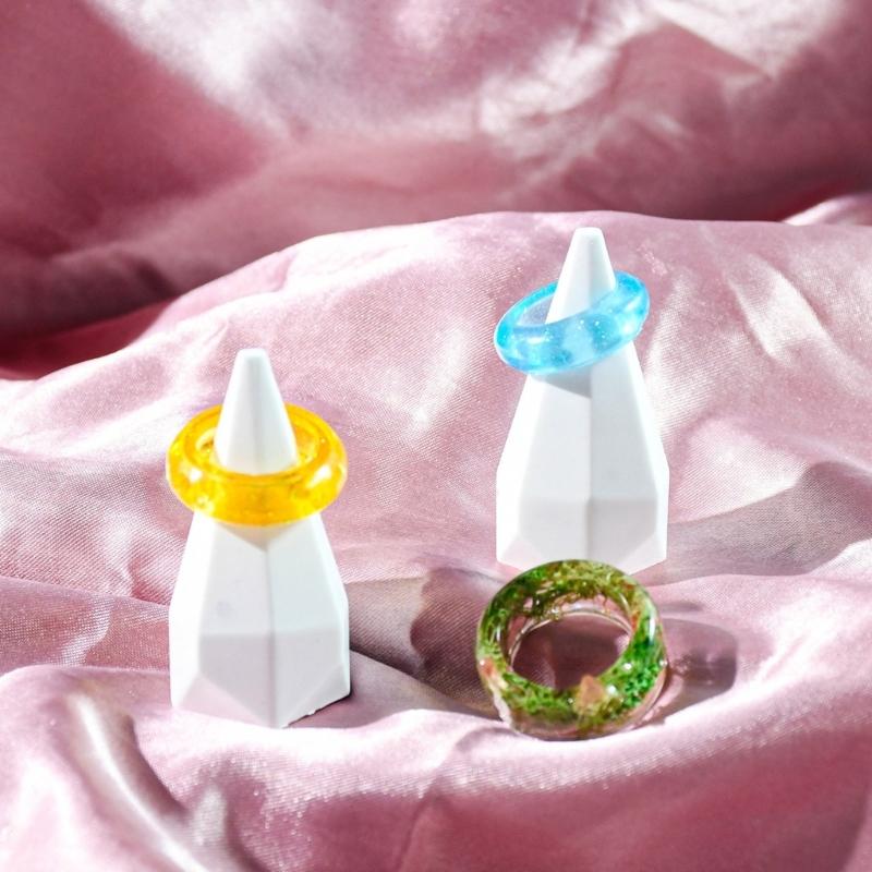 Гибкая силиконовая форма для колец на палец, полная пластина, кольца с бриллиантами, форма для эпоксидной смолы, инструмент для изготовления украшений, уникальные аксессуары, формы