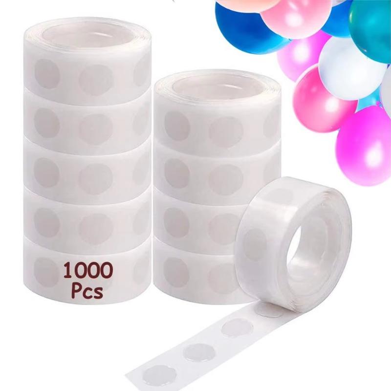 1 Roll 100pcs Double-sided Transparent Balloon Adhesive Party Scene Decoration Props Can Be Used for Diy Wedding Birthday Party