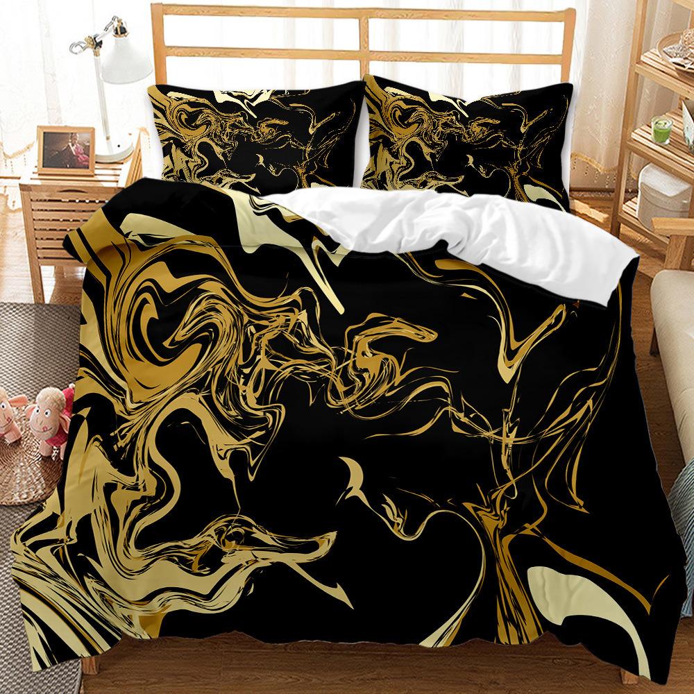 Art Pattern Bed Three-Piece Quilt Cover Wish Tide Quilt Cover