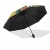 Fireman Fire trucks Themed Travel Umbrella-8 Ribs Automatic Opening and Closing, Portable Folding Design, Compact and Stylish Umbrella Suita